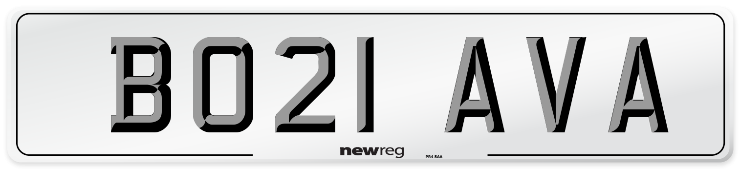 BO21 AVA Number Plate from New Reg